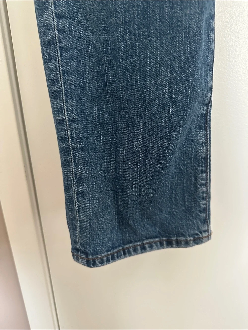 J. Crew Men's Mid Blue Slim-Straight Jeans
